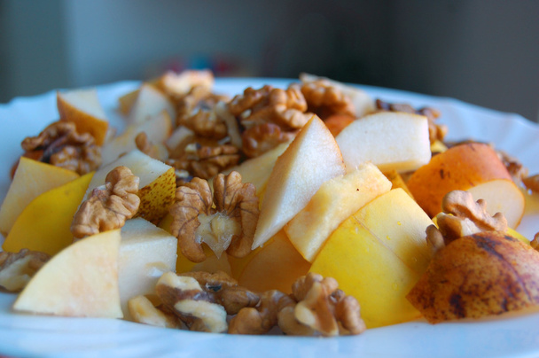 Ruokavalio, terveellinen hedelmäsalaatti kulhossa
 - Valokuva, kuva
