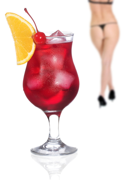 Sexy female and American drink - Φωτογραφία, εικόνα