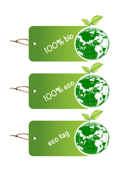 Eco globe tags - 写真・画像