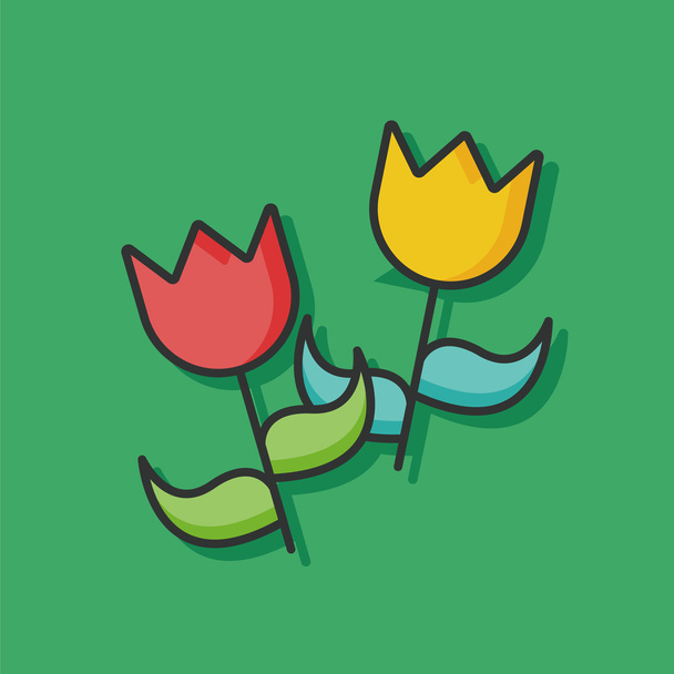 garden flower vector icon - Vektor, kép