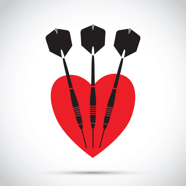 love darts heart - Vector, Image