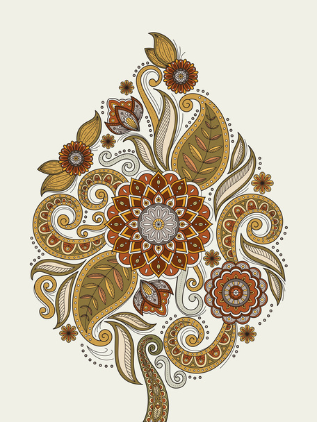 graceful flower coloring page  - Vetor, Imagem