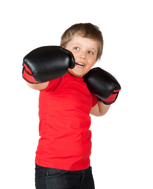 The boy in boxing gloves - Foto, Bild