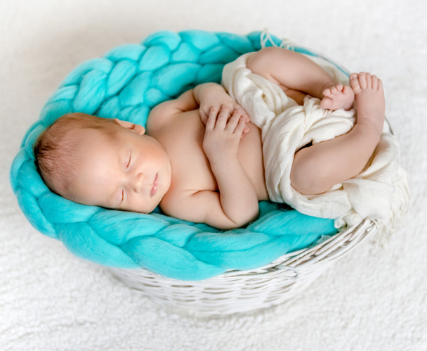 Sleeping newborn boy - Foto, immagini