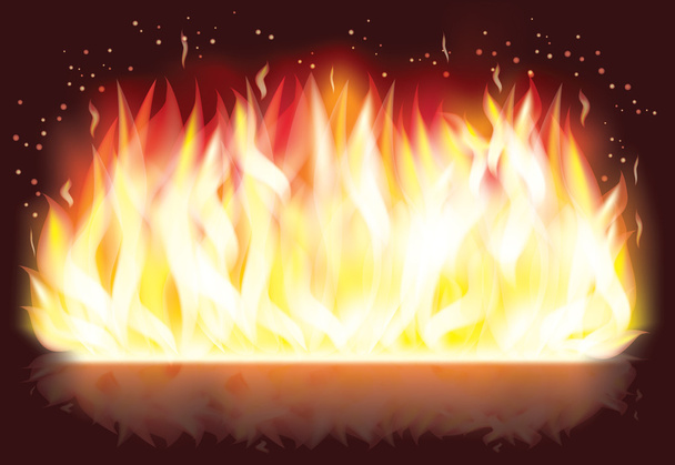 火の燃えるようなバナー、ベクトル イラスト - ベクター画像