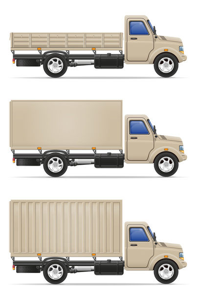 Cargo-truck áruk szállítása vektoros illusztráció - Vektor, kép