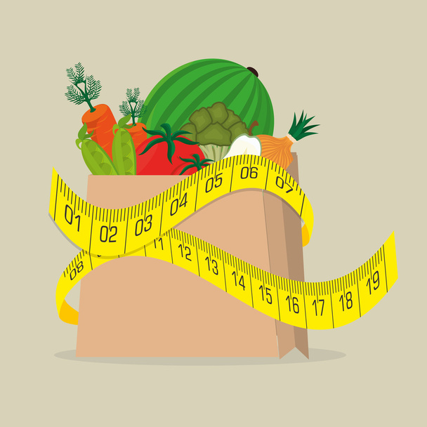 食品と栄養のグラフィック デザイン - ベクター画像