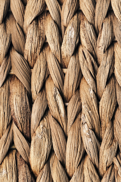 Raffia placemat Extra ruwe vlechtwerk Grunge Texture Detail - Foto, afbeelding