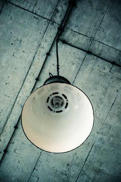 Ceiling metallic lamp, retro scene - Photo, Image
