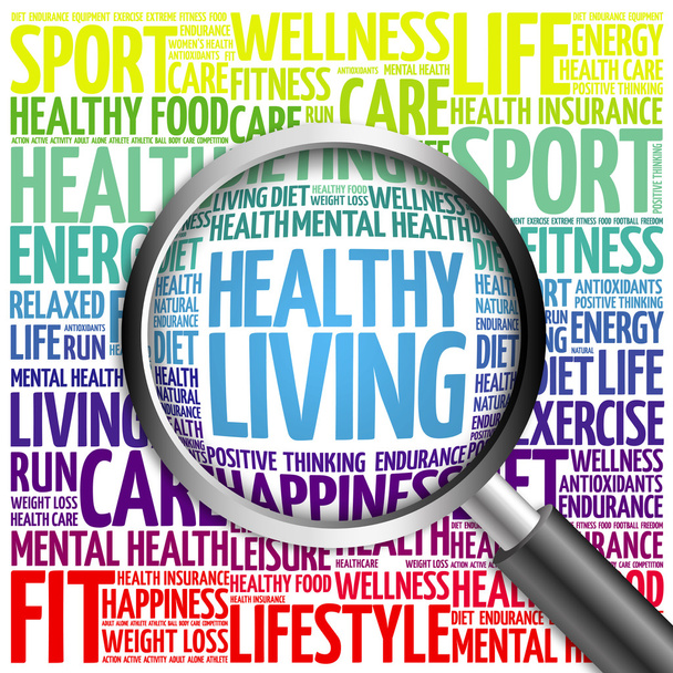 Healthy Living word cloud - Photo, image
