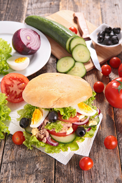 french pan bagnat sandwich - Фото, изображение
