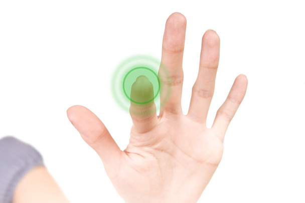 Hi-tech üres zöld gomb - Fotó, kép