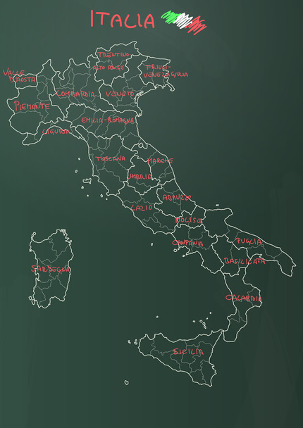 Italië regio grafiek - Vector, afbeelding