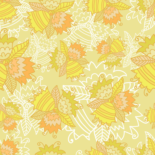 Bright Seamless Bell Flowers Pattern - Wektor, obraz