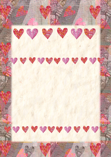Hearts, greeting card for Valentine's Day - Photo, Image