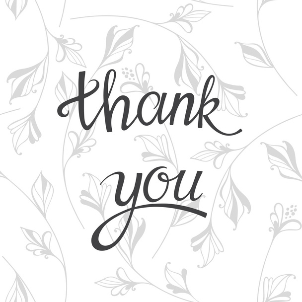 Thank you calligraphy Lettering - Wektor, obraz