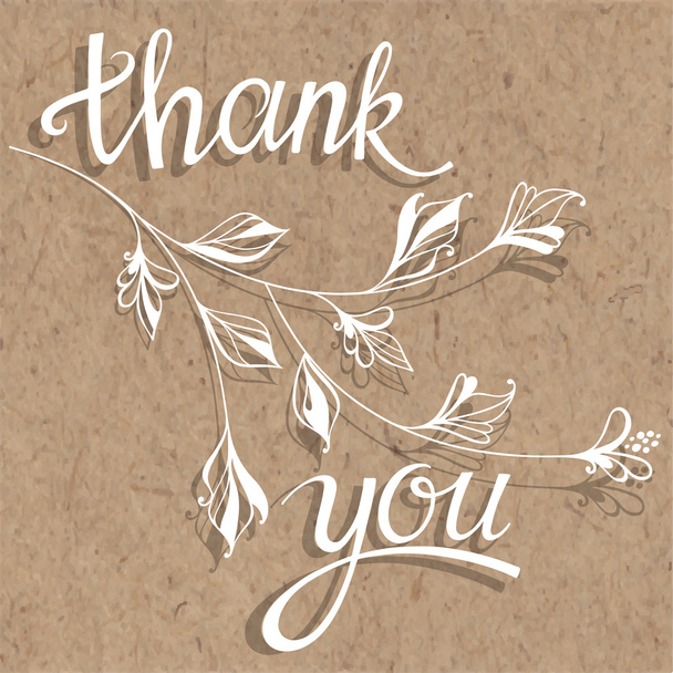 Thank you calligraphy Lettering - Vector, imagen