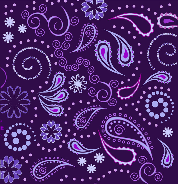 colorful paisley background - Vector, imagen