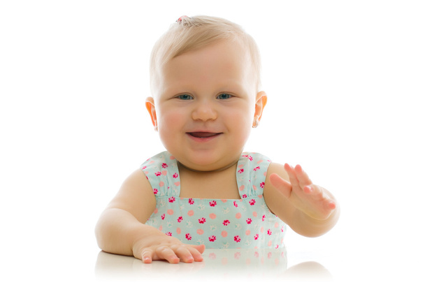 Studio portrait of adorable baby - Foto, imagen