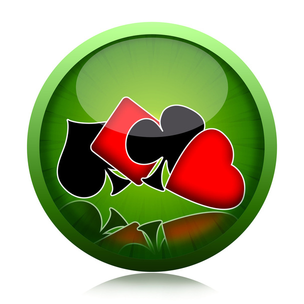 Jogos de cartas botão de jogo
 - Foto, Imagem