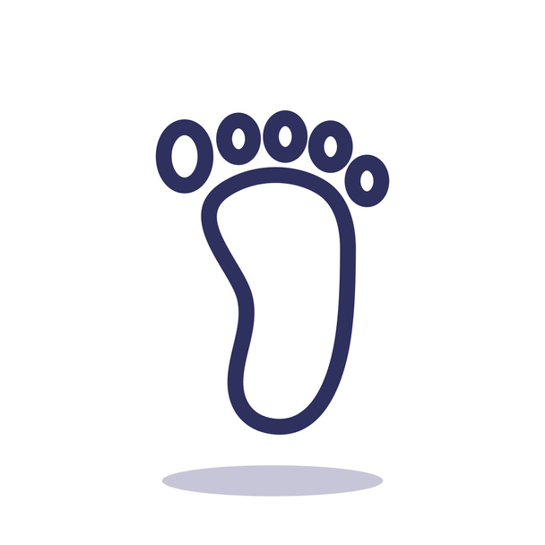 Bare child foot track - Vector, afbeelding