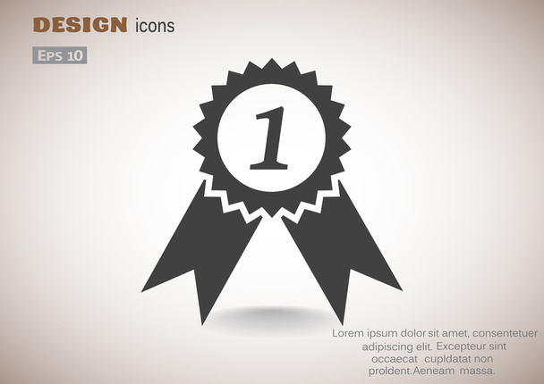 Medaile za první místo web ikony - Vektor, obrázek