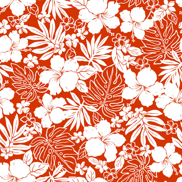 Hibiscus flower pattern - Вектор, зображення