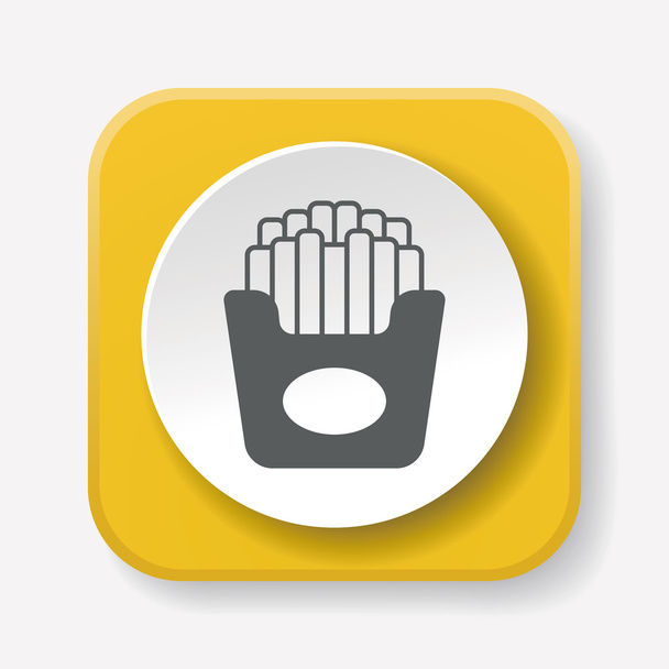 french fries icon vector illustration - Vector, Image