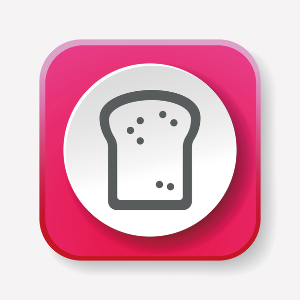 bread toast icon vector illustration - Vektör, Görsel