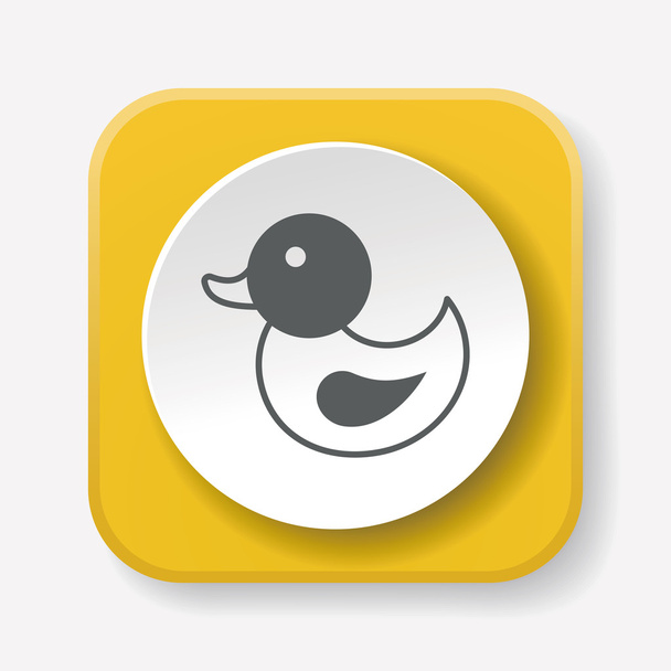baby toy duck icon vector illustration - Διάνυσμα, εικόνα