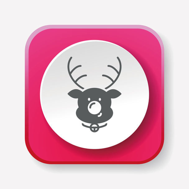 reindeer icon vector illustration - Διάνυσμα, εικόνα