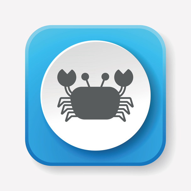 crab icon vector illustration vector illustration - Vektör, Görsel