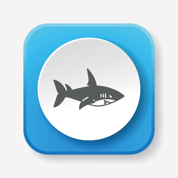 shark icon vector illustration vector illustration - Vector, Imagen