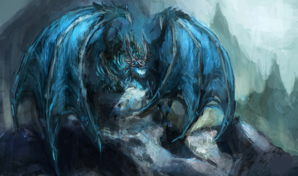 Frost dragon - Foto, afbeelding
