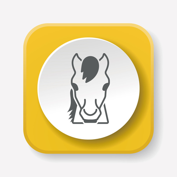 dierlijke paard pictogram vector illustratie vectorillustratie - Vector, afbeelding