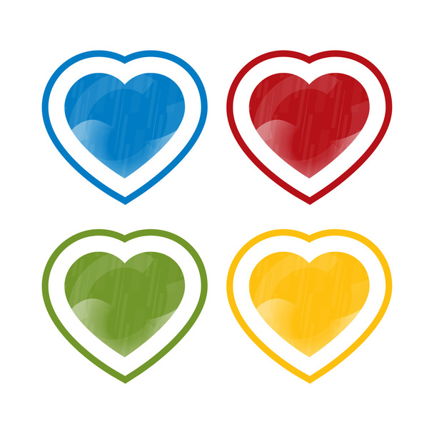 Иконки сердечных векторов
 - Вектор,изображение