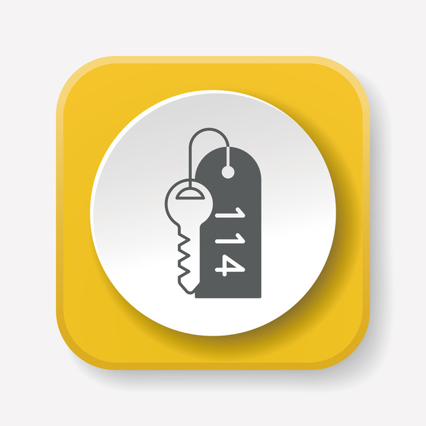 hotel key icon vector illustration - Вектор, зображення
