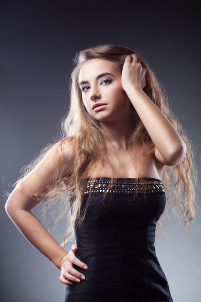 Woman with long hair posing - Photo, image