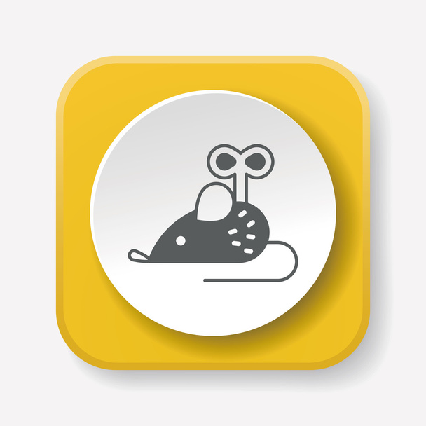 mouse toy icon vector illustration - Vektör, Görsel