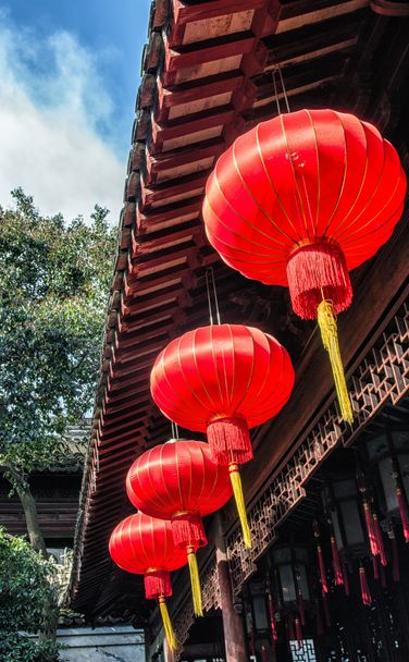 Chinese Pavillion Lanterns - Foto, Imagen