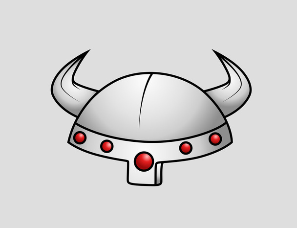 De helm van de Strijder van de Viking - Vector, afbeelding