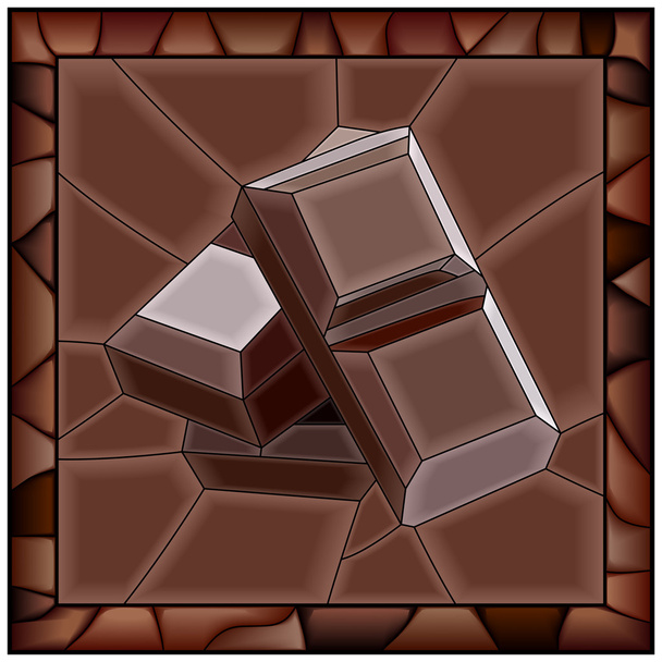 Mozaïek vectorillustratie van chocoladerepen. - Vector, afbeelding
