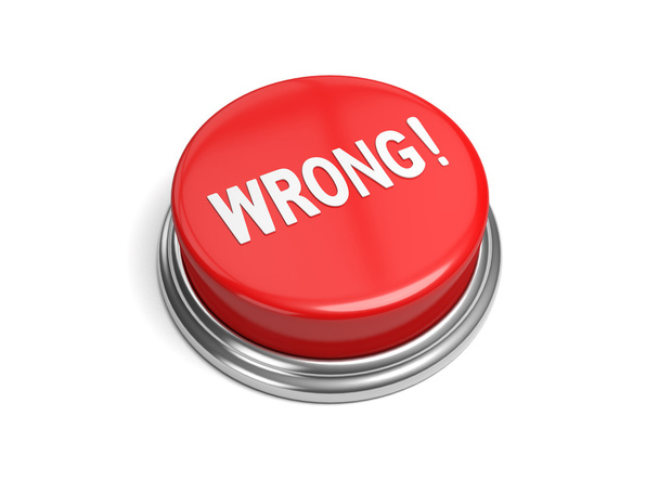 botão vermelho, errado
 - Foto, Imagem
