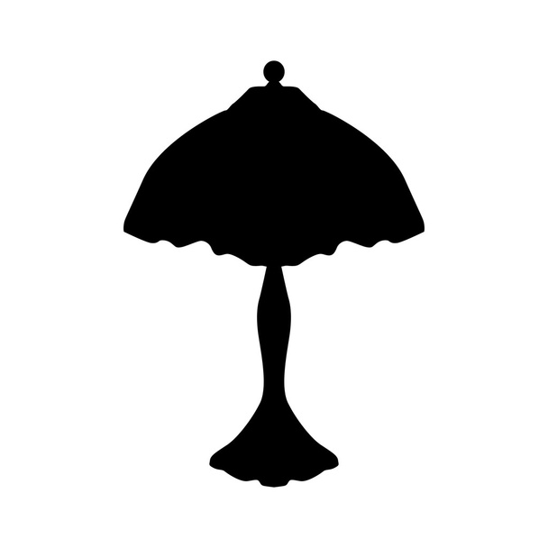 Lamp black silhouette - Vector, Image