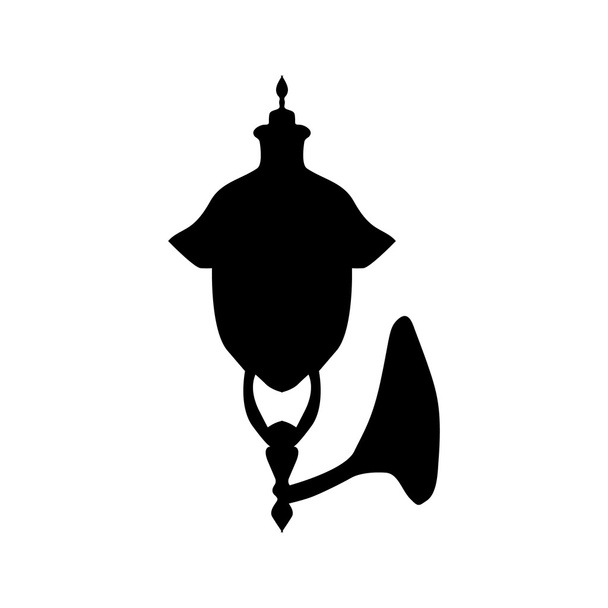 Lamp black silhouette - Vektor, obrázek
