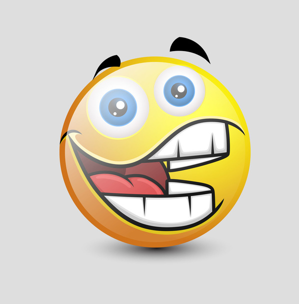 Funny Big Mouth Smiley - Vector, Image