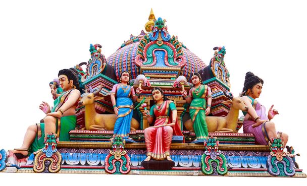 Estatuas de Dios hindú en un templo hindú aislado
 - Foto, Imagen