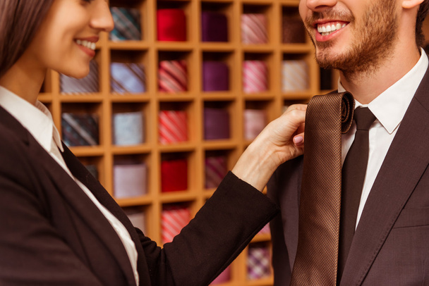 People in suit shop - Photo, image