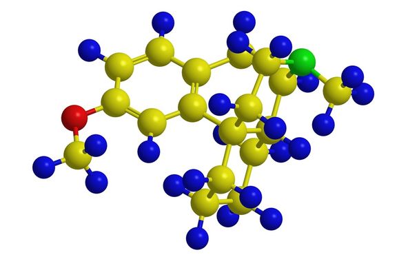 Dextrometorfan (Dxm) - molekulární struktury - Fotografie, Obrázek