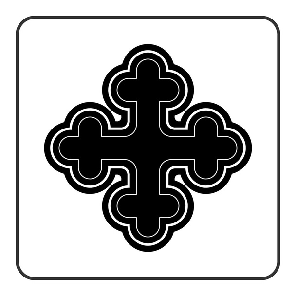 Kreuz-Symbol auf weißem Hintergrund - Vektor, Bild